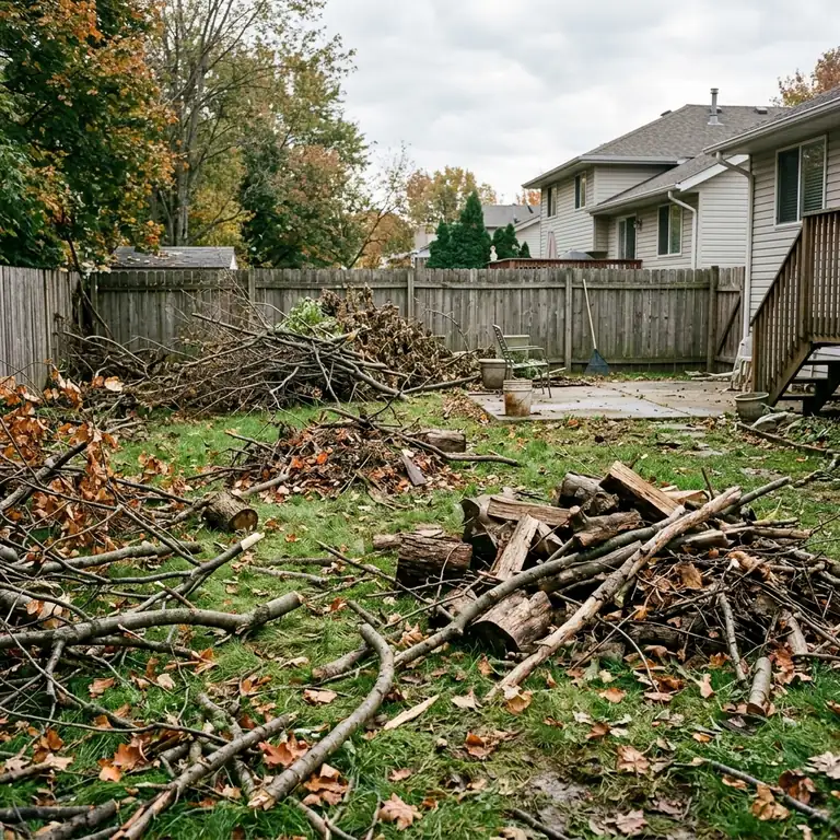 Branch & Debris Cleanup - Before